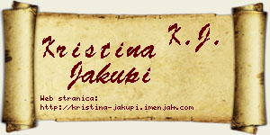 Kristina Jakupi vizit kartica